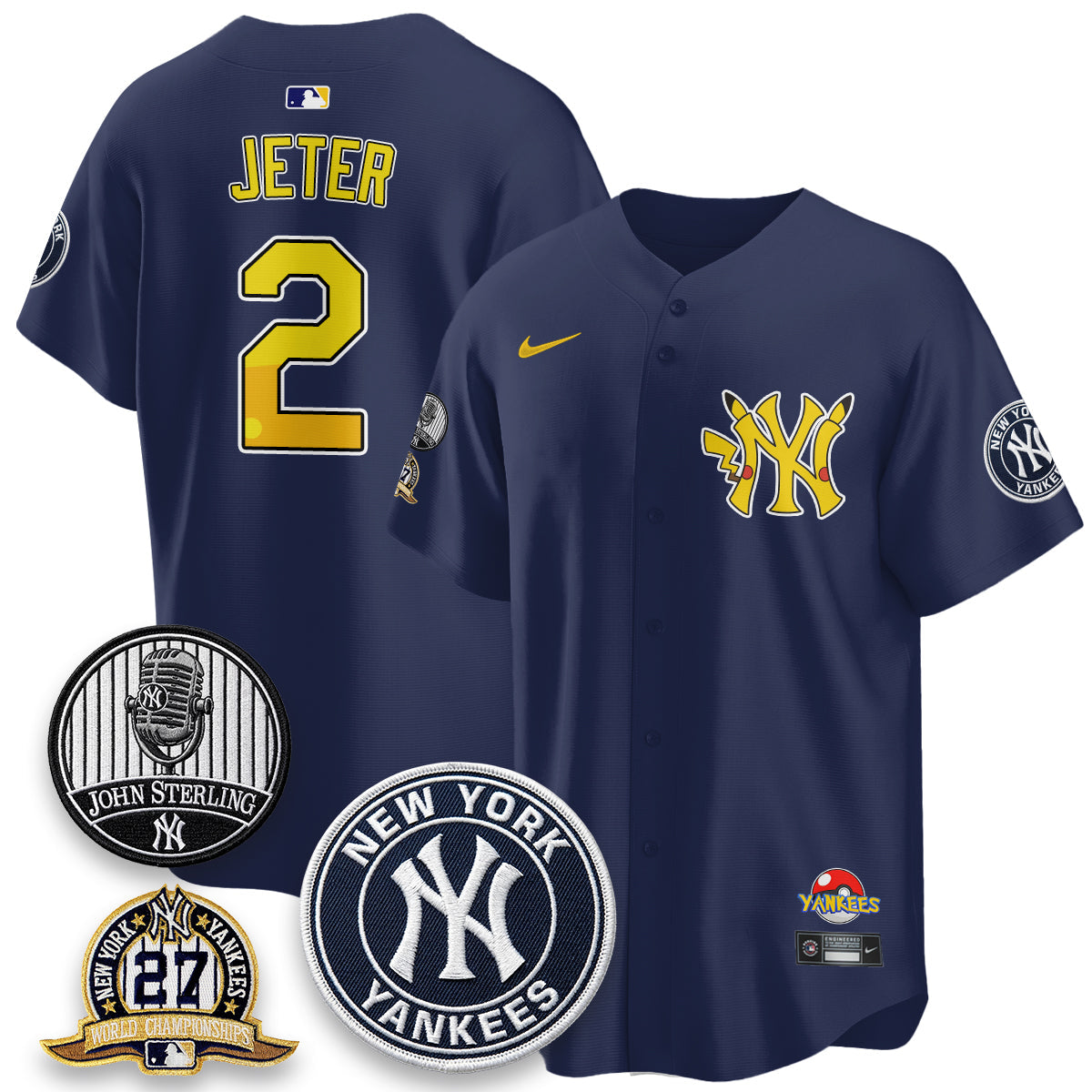 NYY x PKM Cartoon Limited Jersey -  Stitched
