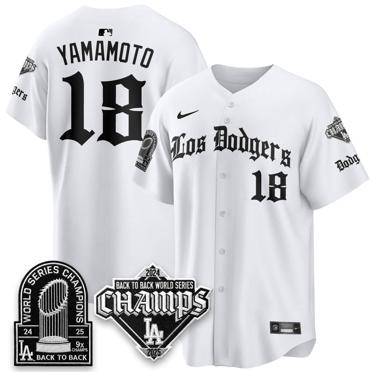 LAD World Series Champions B2B Patch Vapor Premier Limited Gothic Edition Jersey - All Stitched