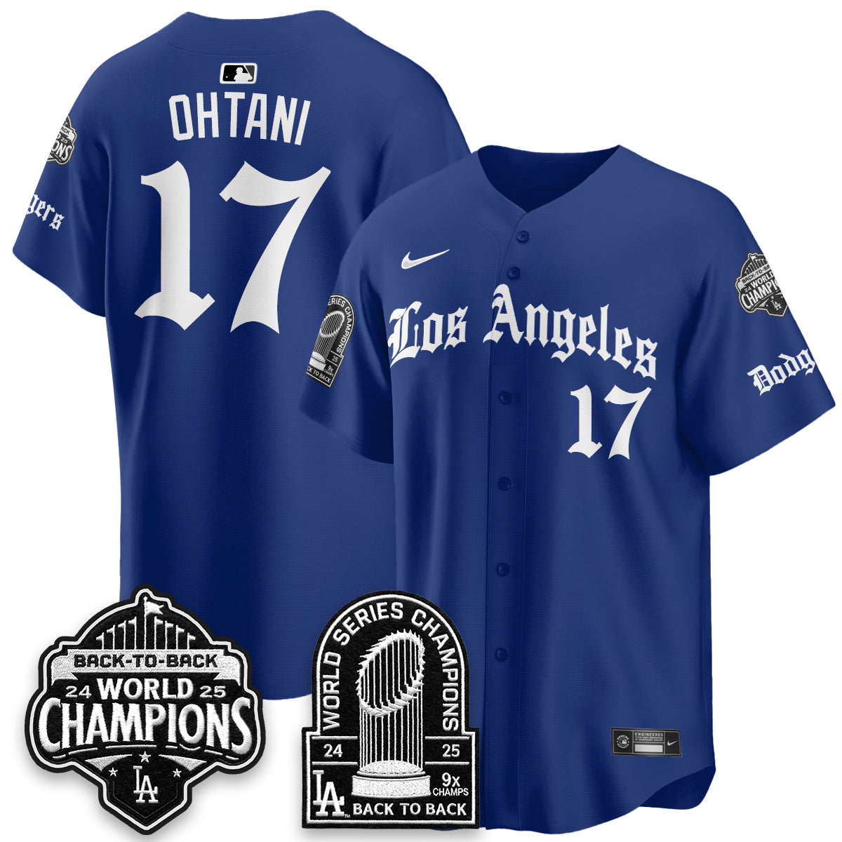 LAD WS Champions Back 2 Back Patch Vapor Premier Limited Gothic Edition Jersey - All Stitched