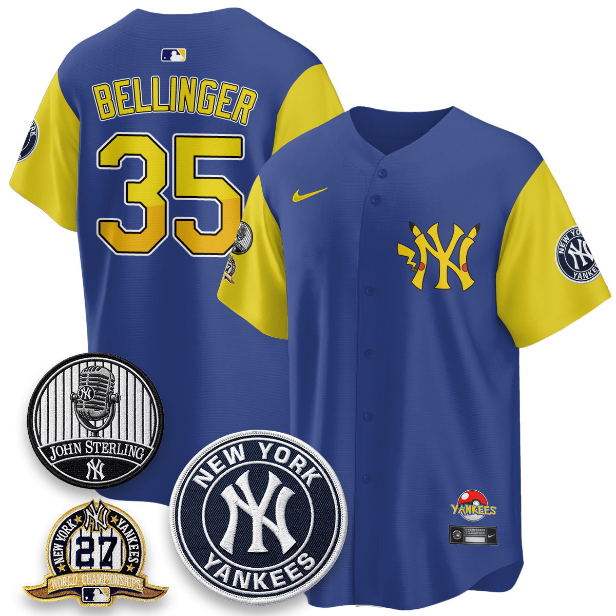 NYY x PKM Cartoon Limited Jersey -  Stitched