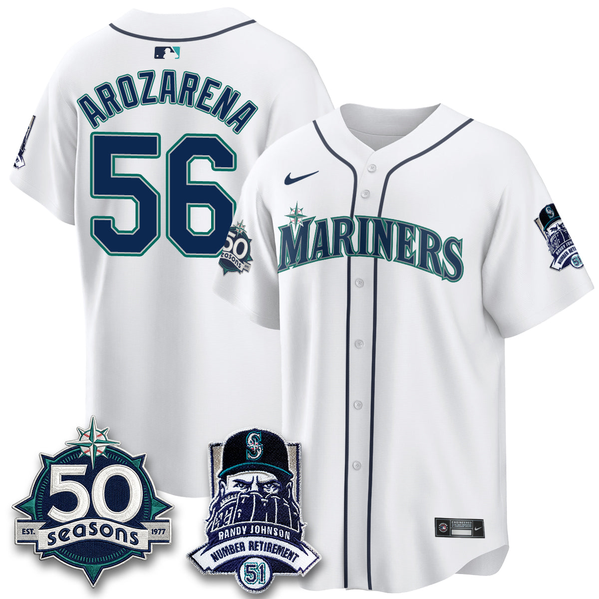 SEA Randy Johnson Vapor Limited Jersey V2- All Stitched