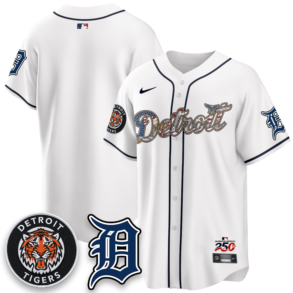 DET 2026 Independence Day USA Vapor Limited Jersey - Stitched