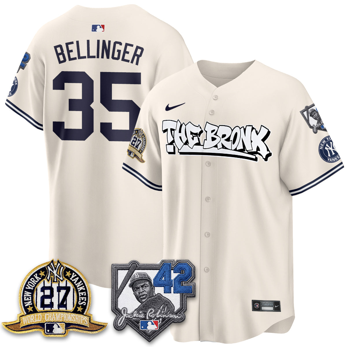 NYY The Bronx 2026 Jackie Robinson Day Vapor Limited Jersey - All Stitched