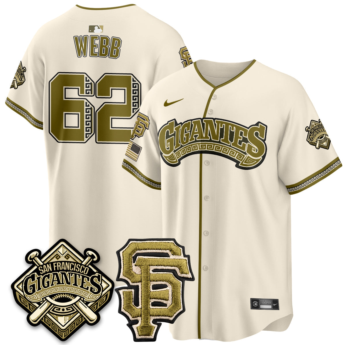 SF New Era Olive 2026 Armed Forces Day Jersey - Stitched