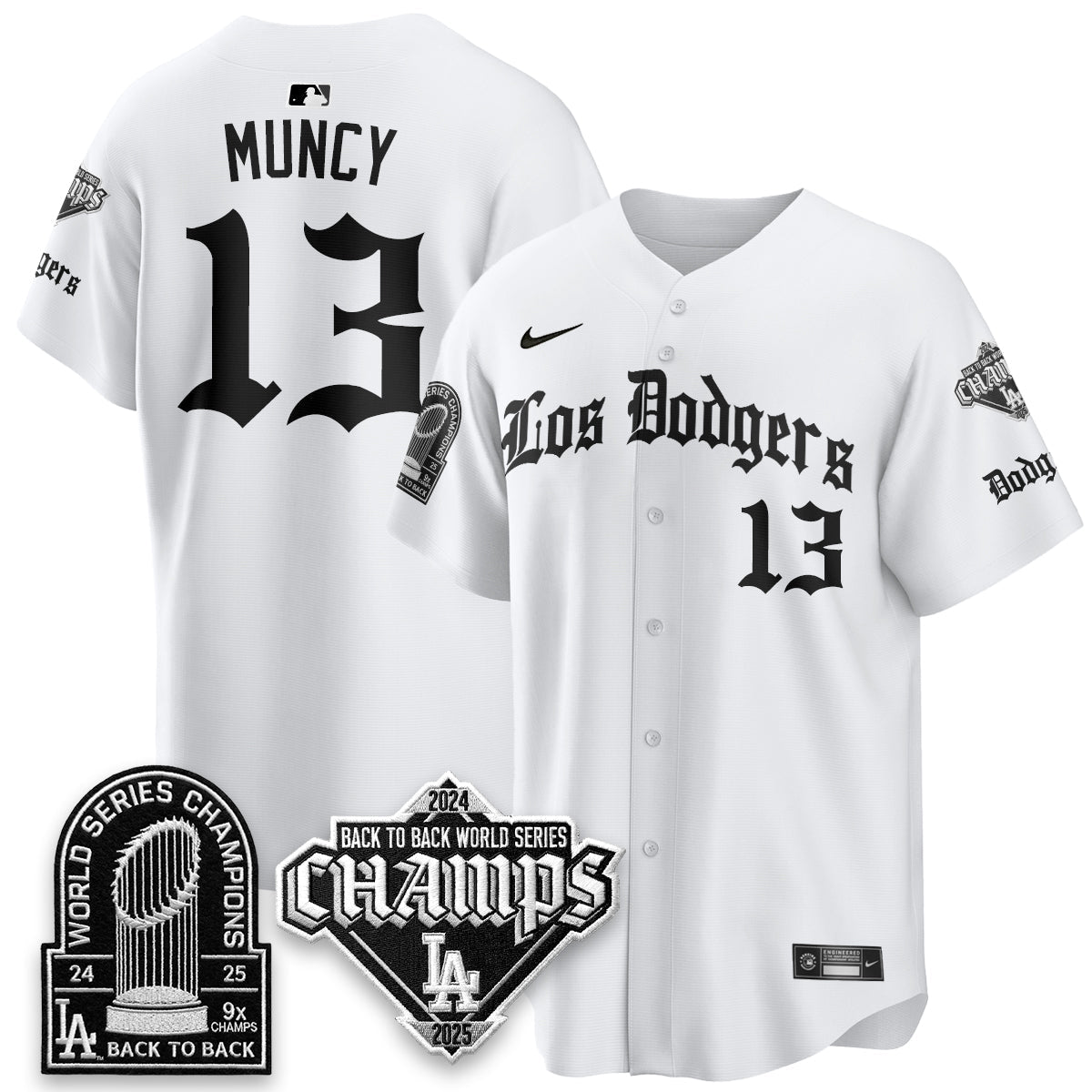 LAD World Series Champions B2B Patch Vapor Premier Limited Gothic Edition Jersey - All Stitched