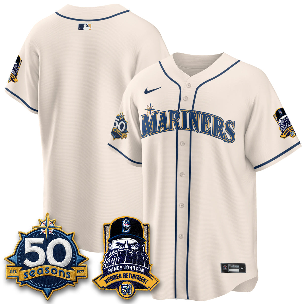 SEA Randy Johnson Vapor Limited Jersey V2- All Stitched