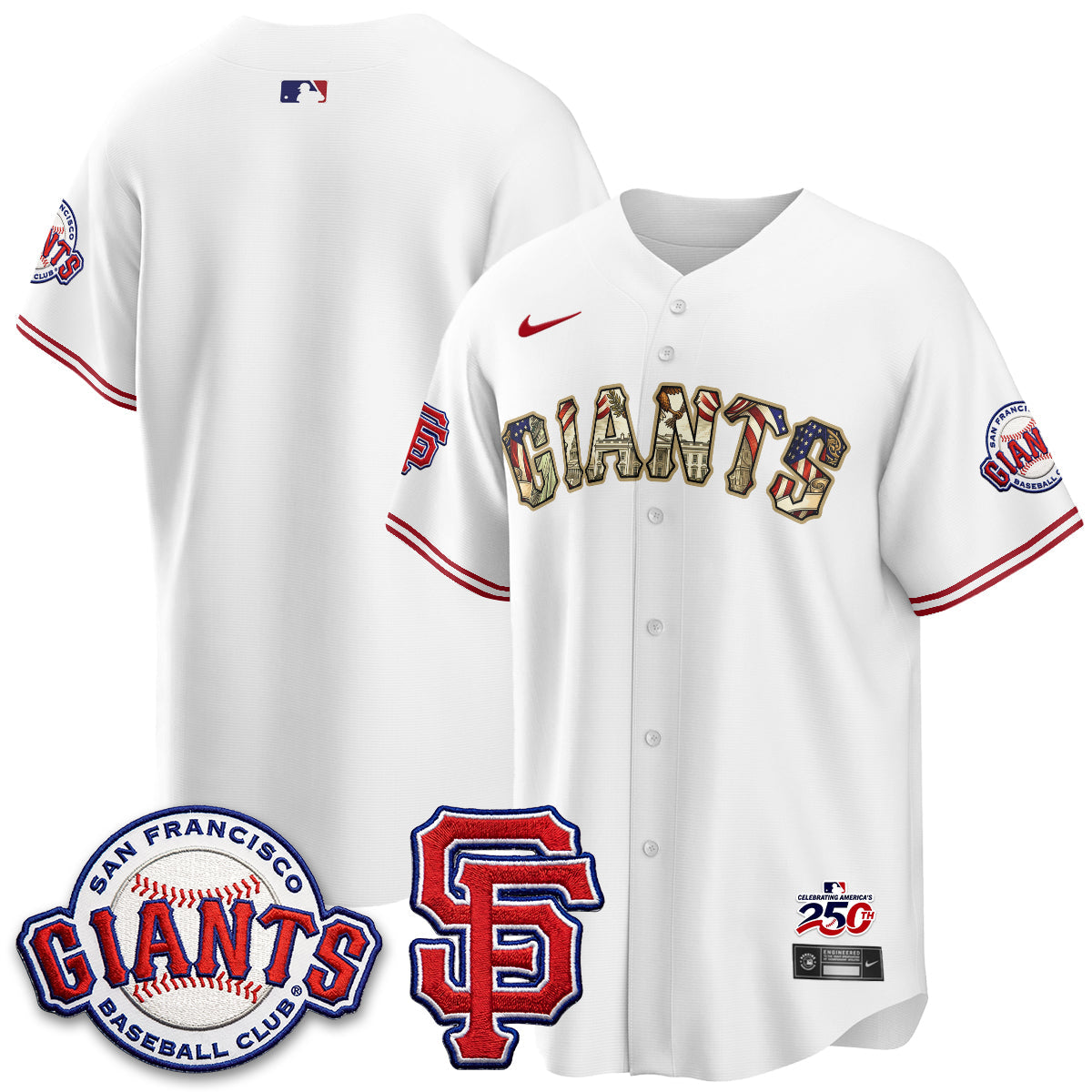 San Francisco Giants2026 Independence Day USA Jersey - All Stitched