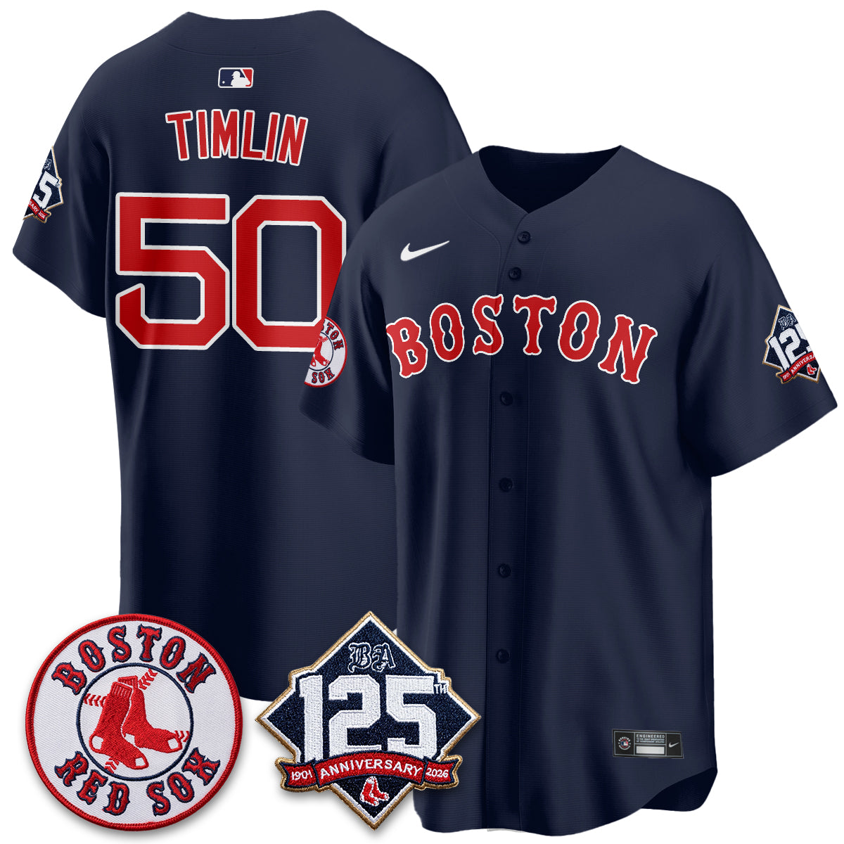 BOS 125th Anniversary Patch Vapor Jersey - Stitched