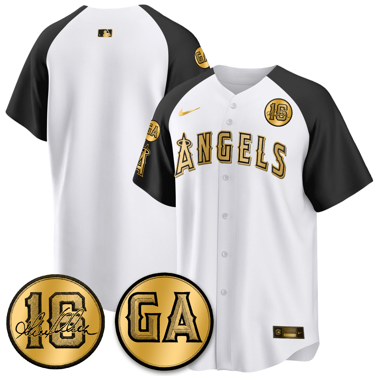 LAA Garret Anderson Tribute Patch Vapor Jersey - All Stitched V2