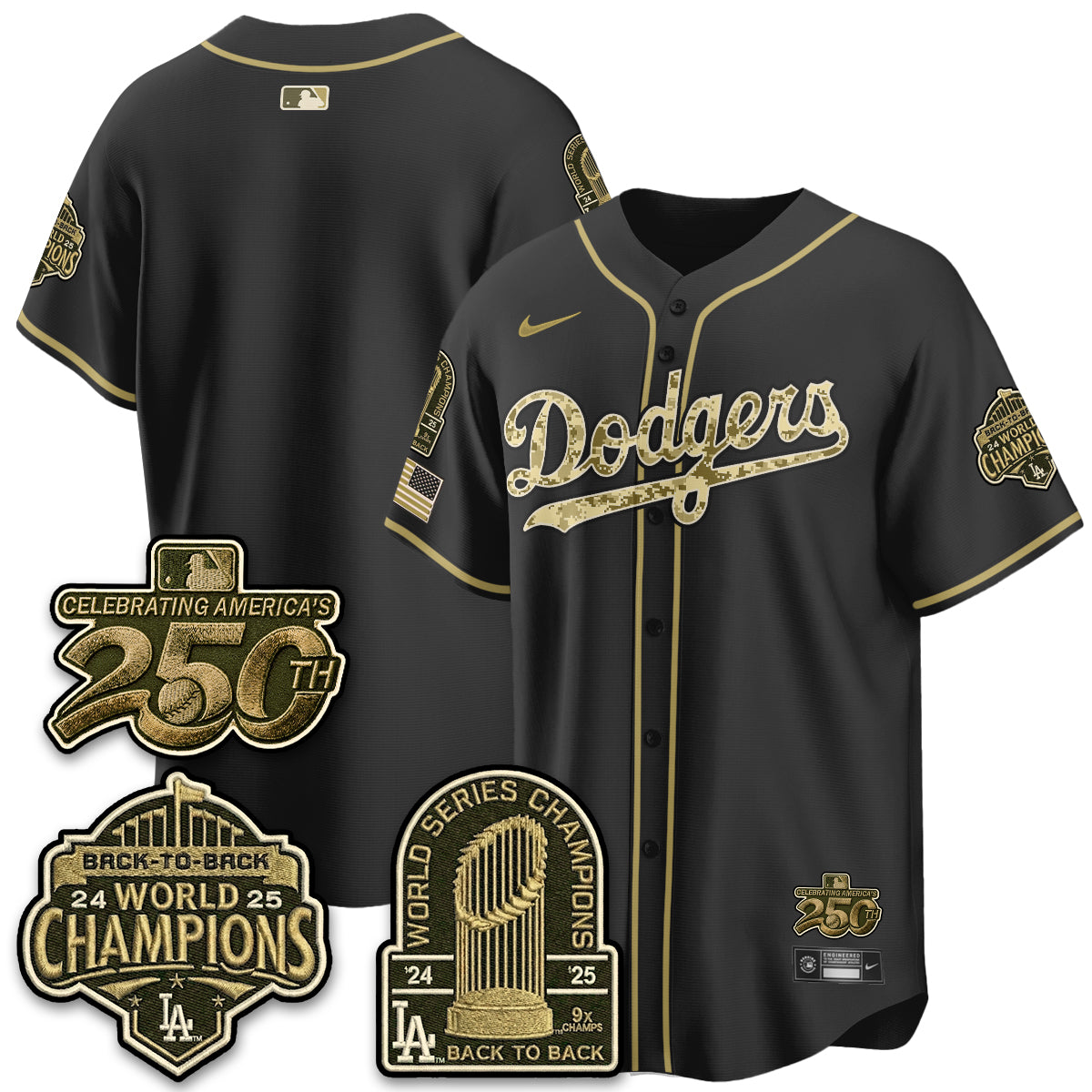LAD Military Appreciation Game Day Jersey V2 - Stitched