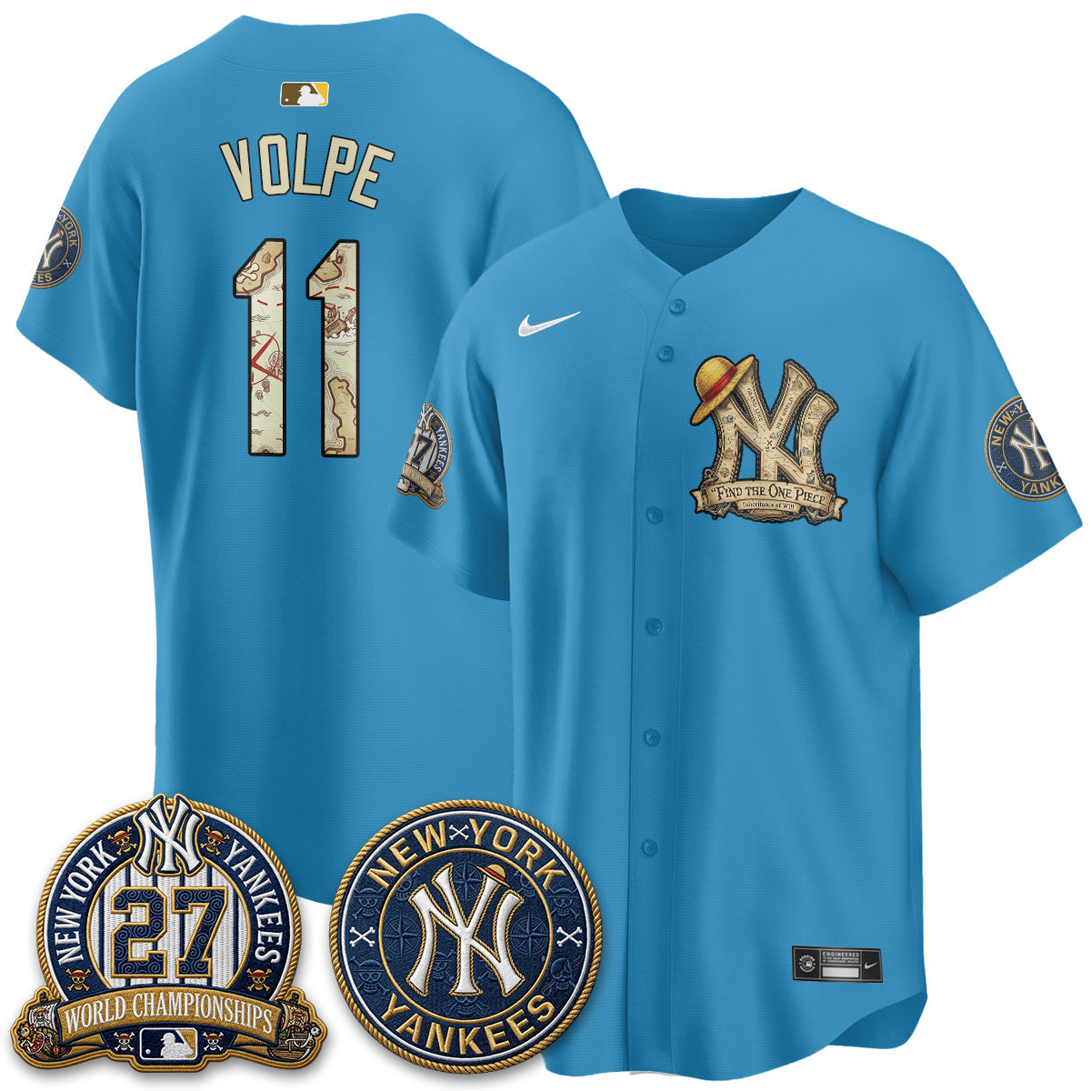 NYY x OP Japanese Cartoon Limited Jersey -  Stitched