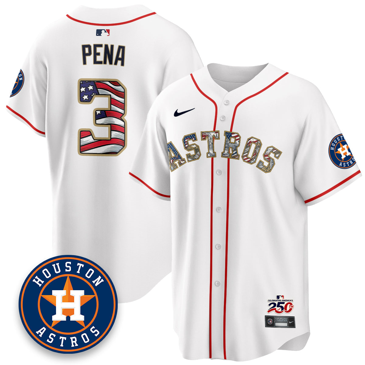 HOU 2026 Independence Day USA Vapor Limited Jersey - Stitched