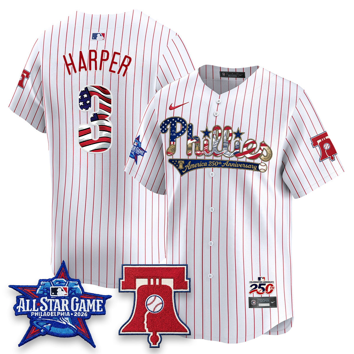 PHI 2026 Independence Day USA Vapor Limited Jersey - Stitched
