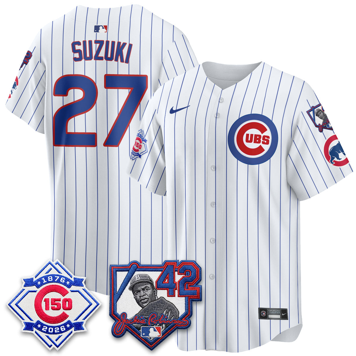CHC 150th Anniversary & Jackie Robinson Day Patch Vapor Premier Limited Jersey - Stitched