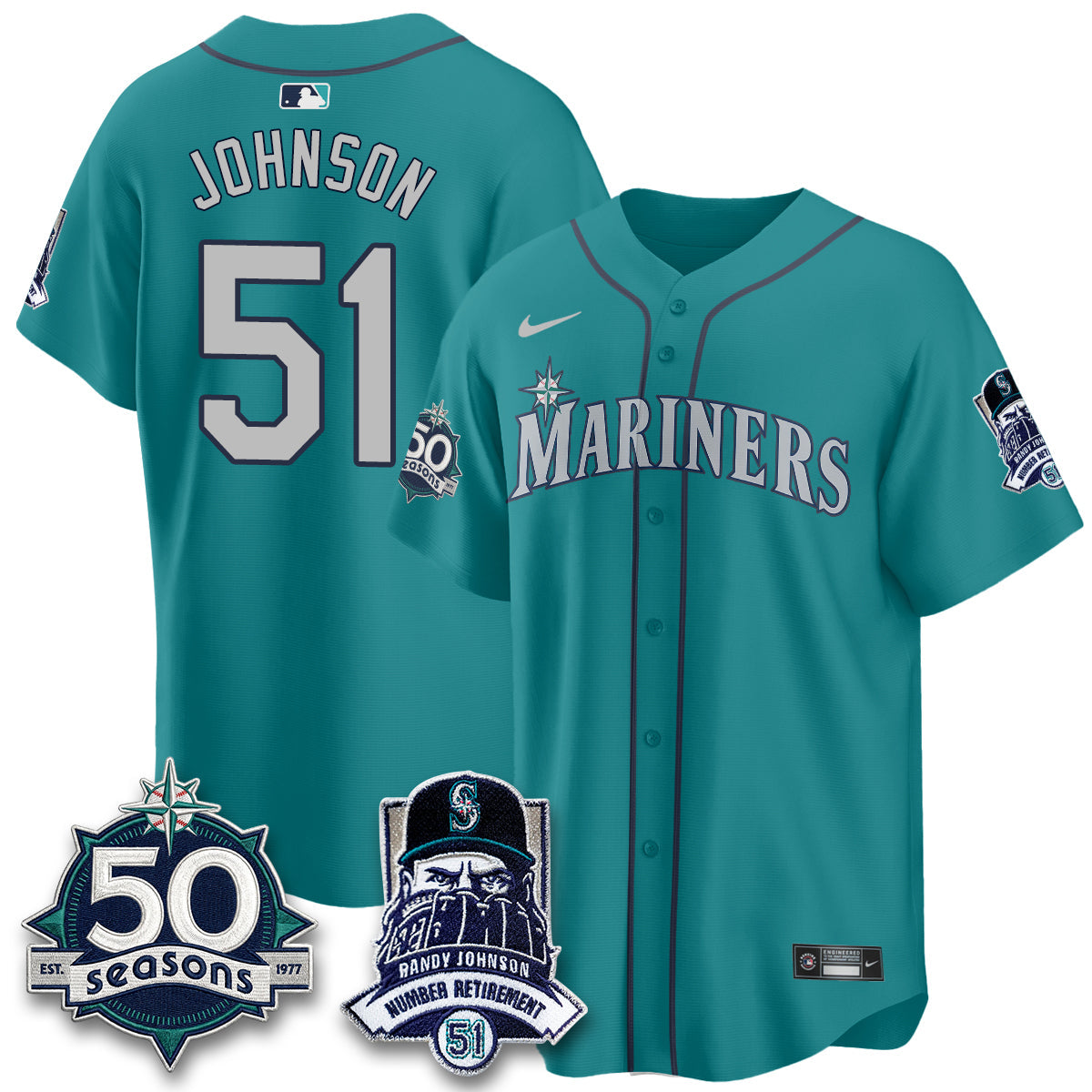 SEA Randy Johnson Vapor Limited Jersey V2- All Stitched