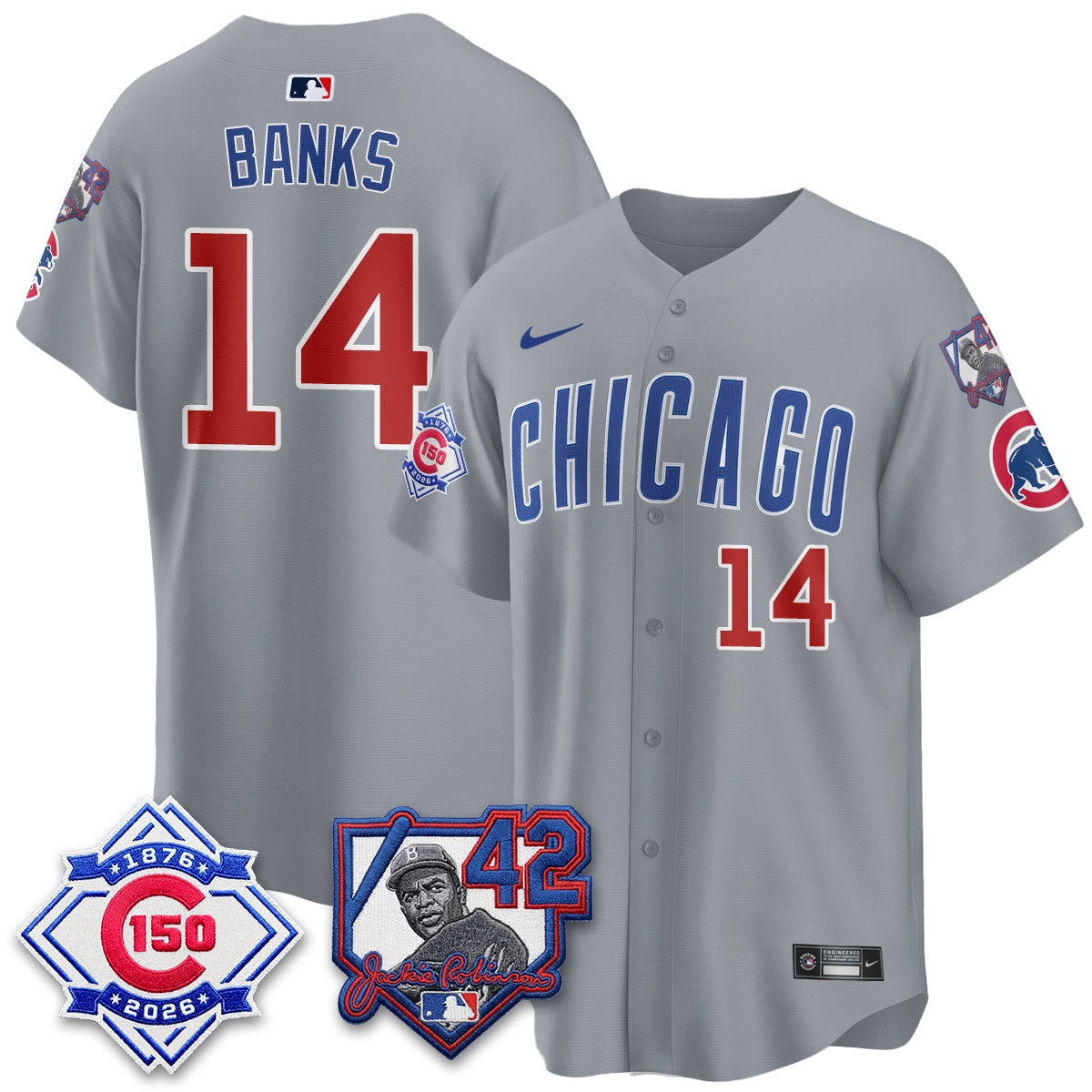 CHC 150th Anniversary & Jackie Robinson Day Patch Vapor Premier Limited Jersey - Stitched