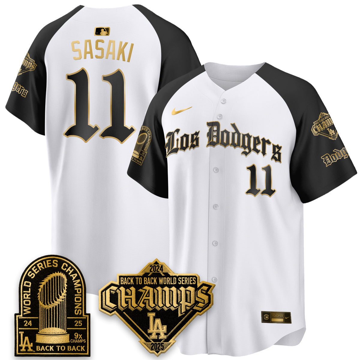 LAD World Series Champions B2B Patch Vapor Premier Limited Gothic Edition Jersey - All Stitched