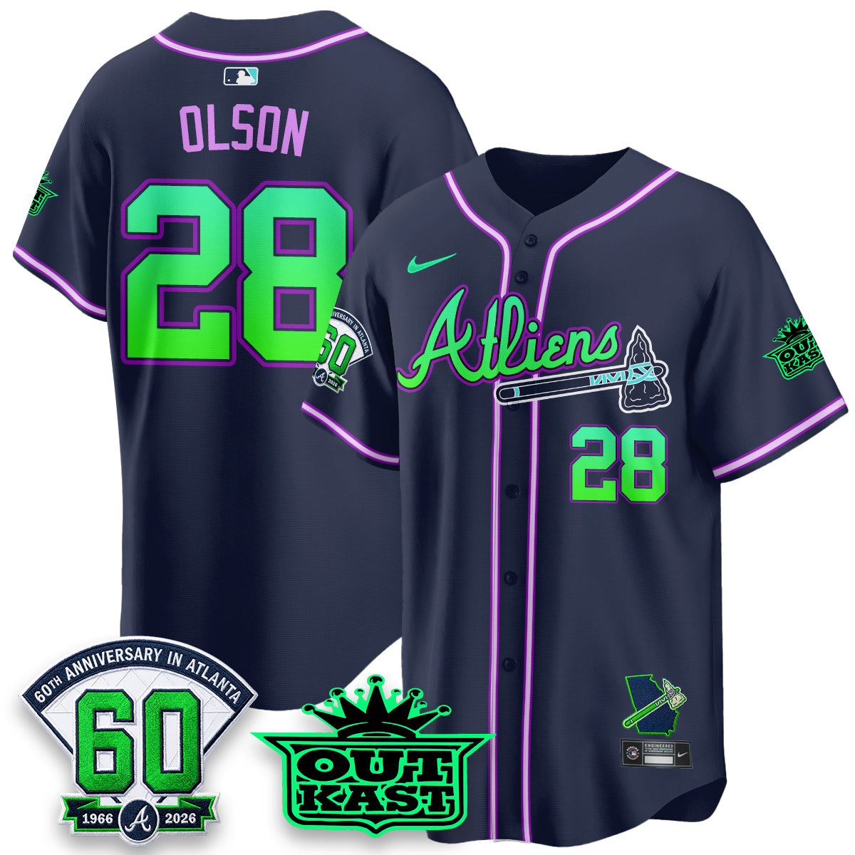 ATL x Atliens Cool Base Galaxy Version Jersey - Stitched (28)