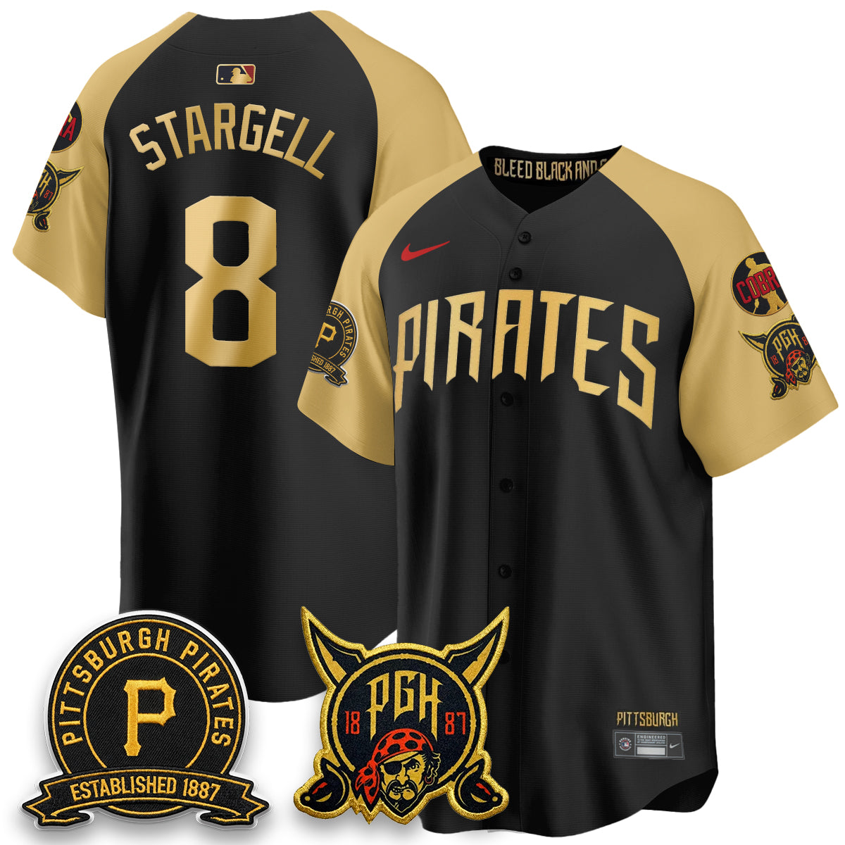 PIT Vapor Limited Jersey - Cobra & Est 1887 Patch - All Stitched