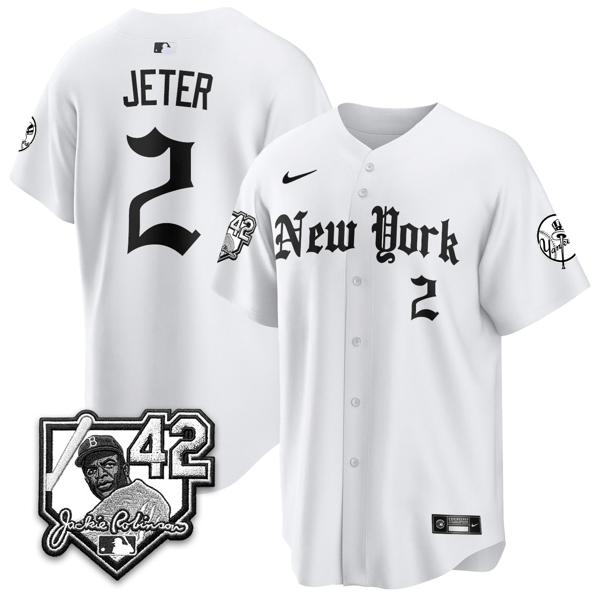 NYY 2026 Jackie Robinson Day Gothic Vapor Limited Jersey - All Stitched