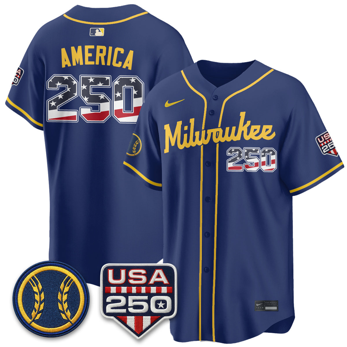 MIL Fourth of July Vapor Limited Jersey - Stitched