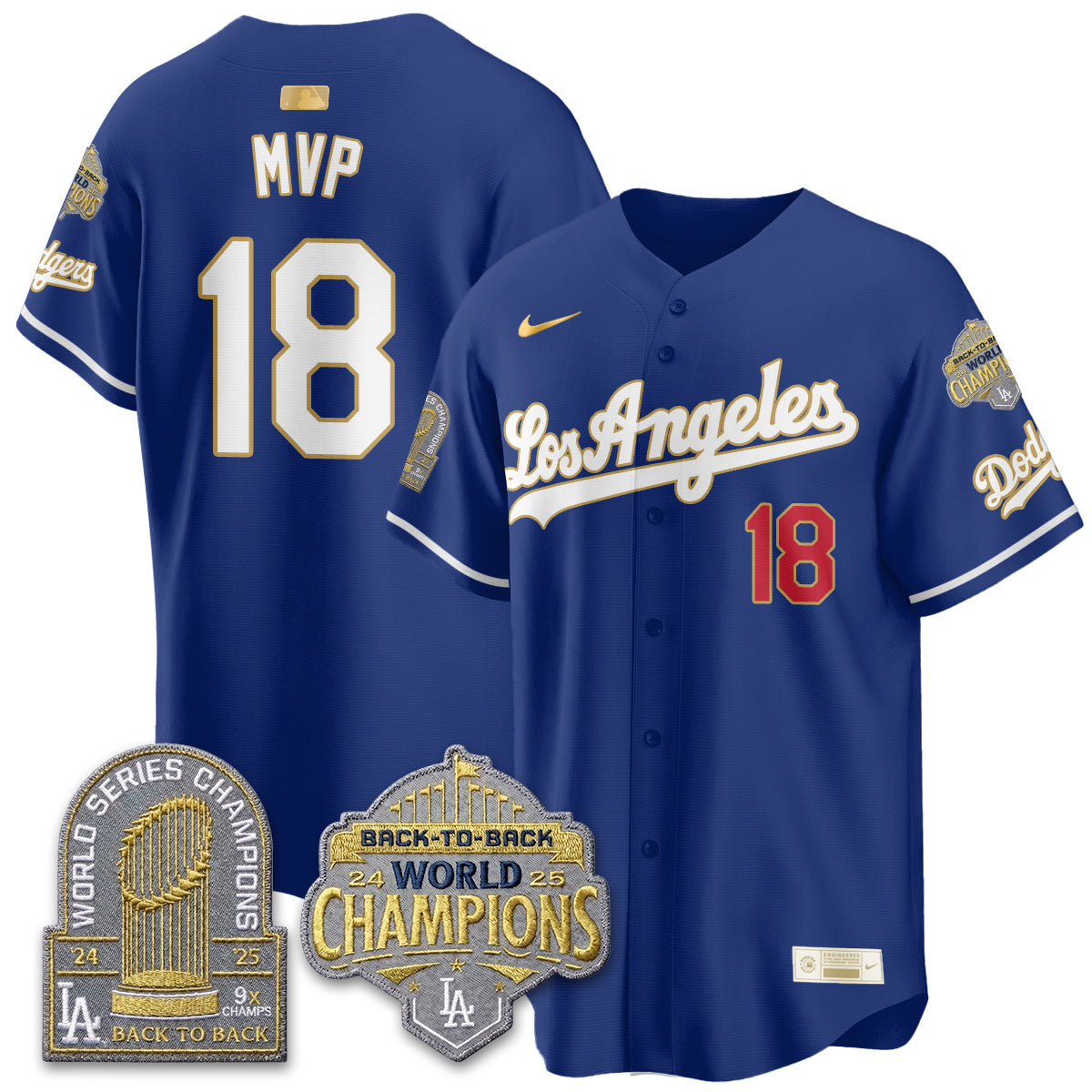 LAD Gold Collection Vapor Limited Jersey - 9x & B2B Champs - Stitched