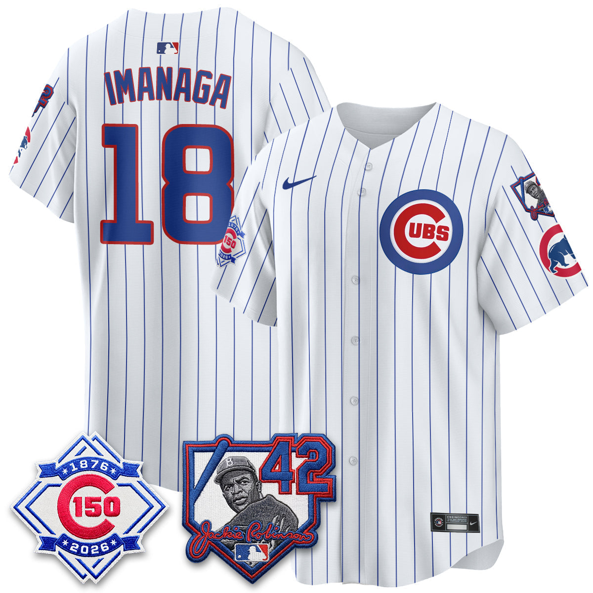 CHC 150th Anniversary & Jackie Robinson Day Patch Vapor Premier Limited Jersey - Stitched