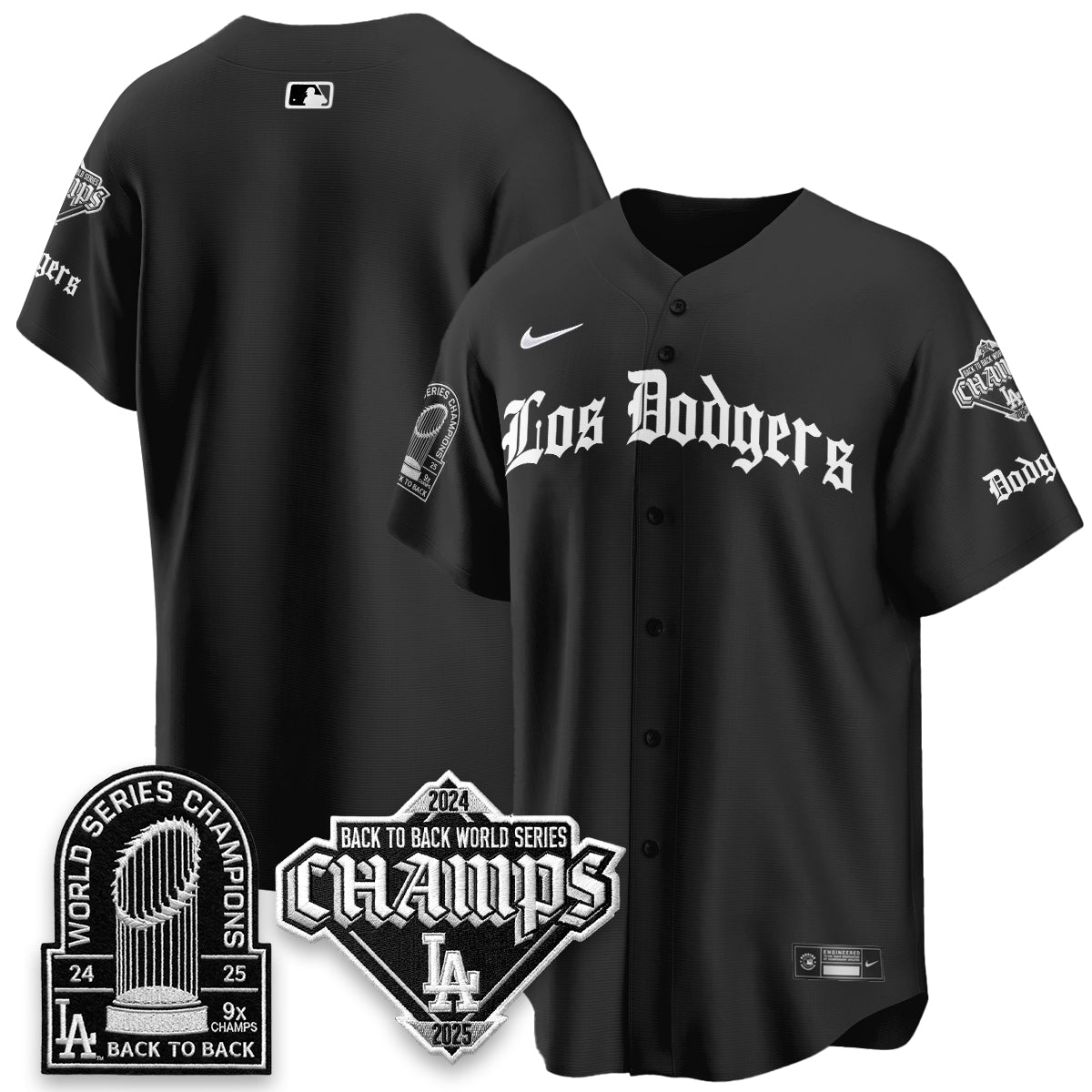 LAD World Series Champions B2B Patch Vapor Premier Limited Gothic Edition Jersey - All Stitched
