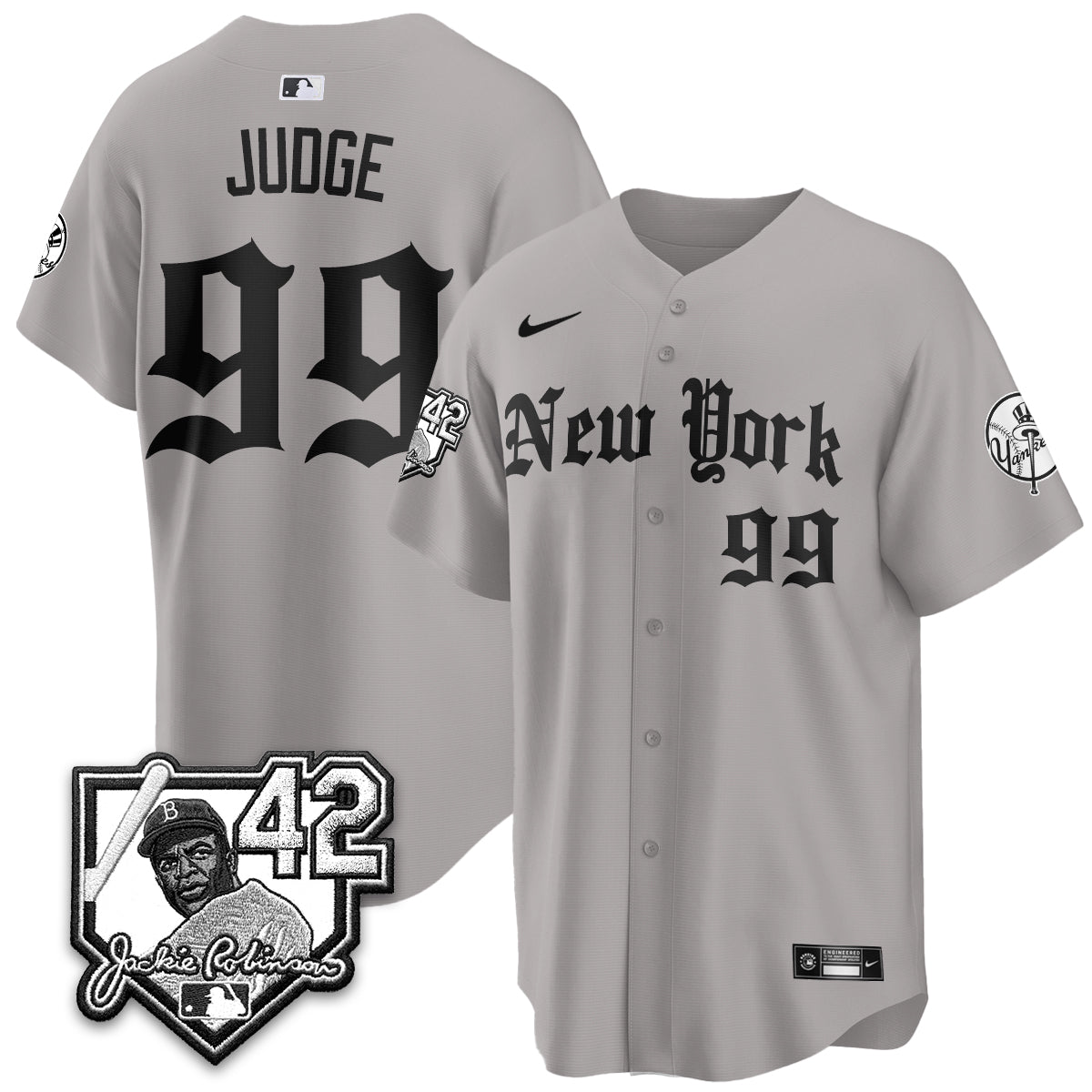 NYY 2026 Jackie Robinson Day Gothic Vapor Limited Jersey - All Stitched