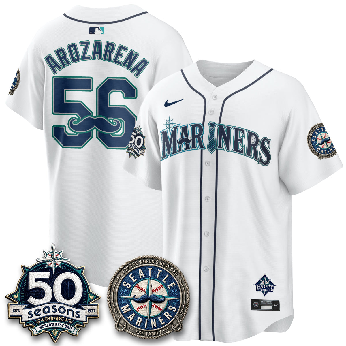 SEA Happy Father's Day Vapor Jersey - Stitched