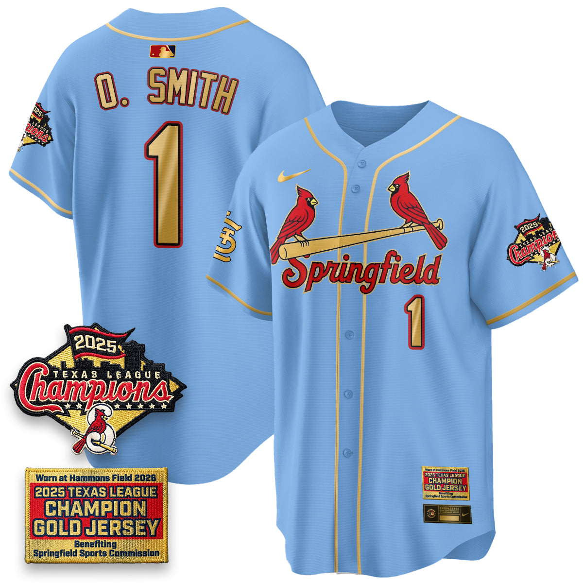 STL Springfield's Championship Gold Limited Jerseys - All Stitched