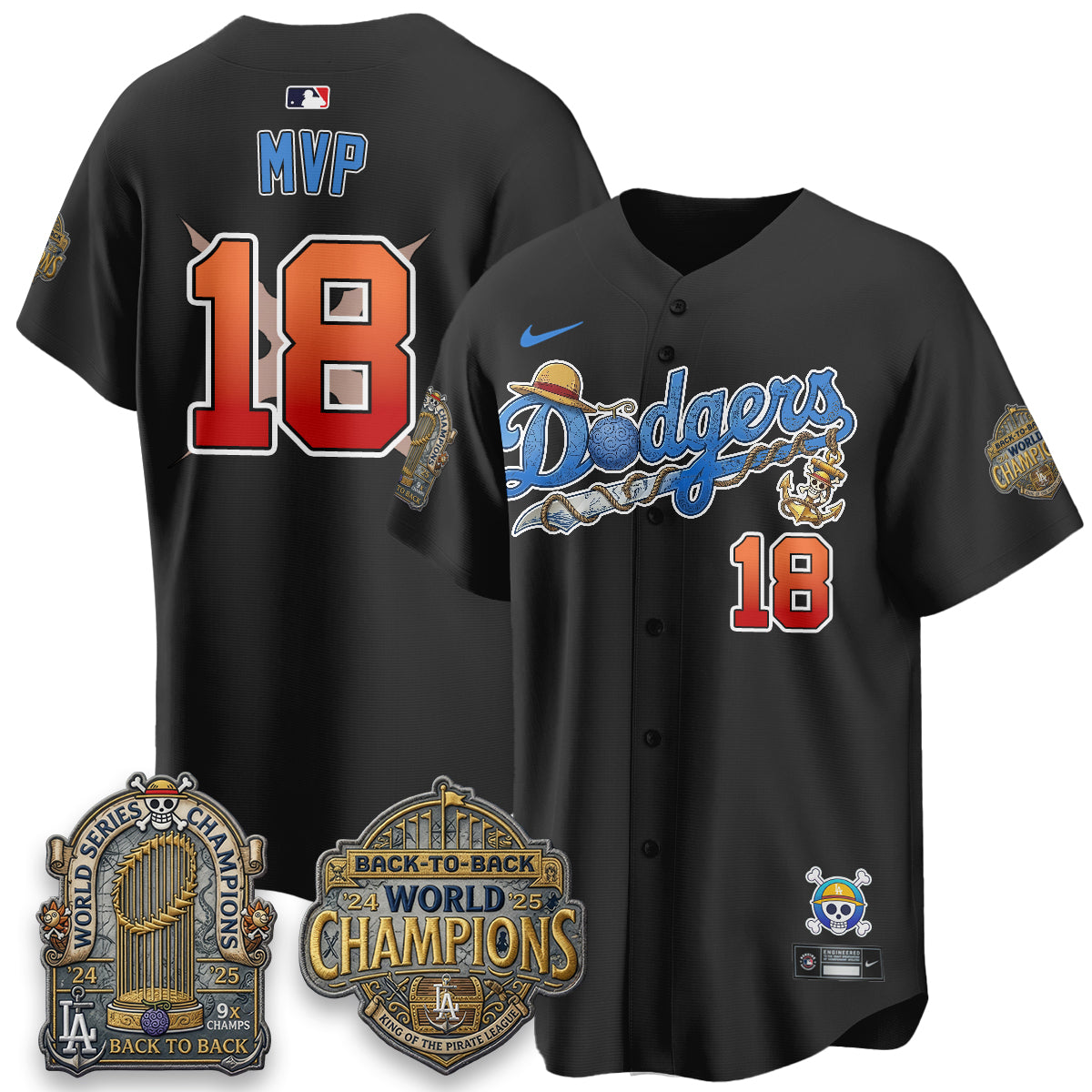 LAD x OP Japanese Cartoon Vapor Limited Jersey - Stitched