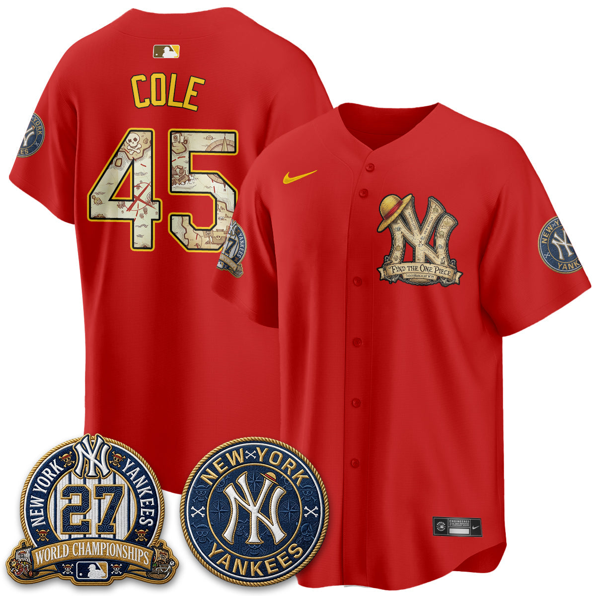 NYY x OP Japanese Cartoon Limited Jersey -  Stitched