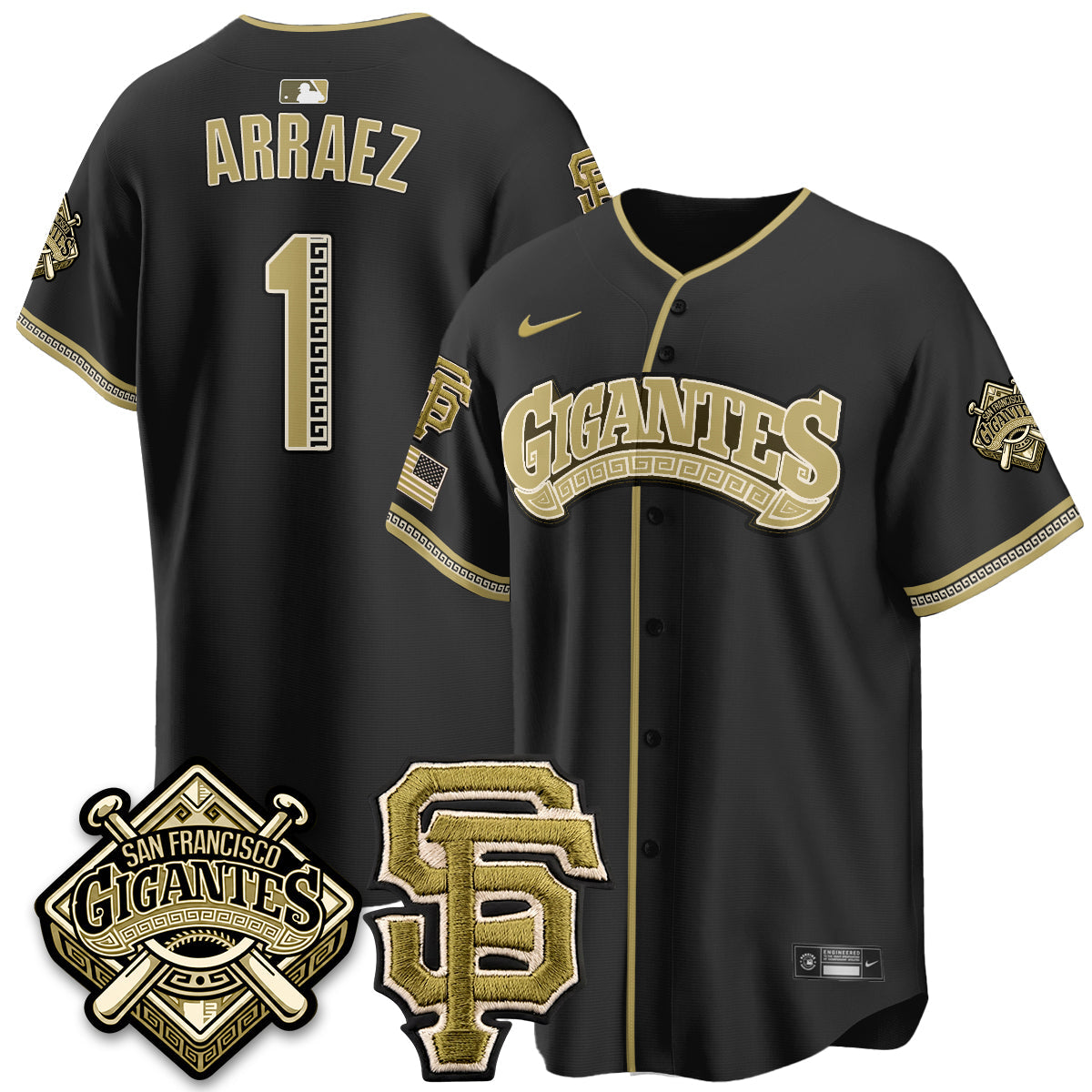 SF New Era Olive 2026 Armed Forces Day Jersey - Stitched