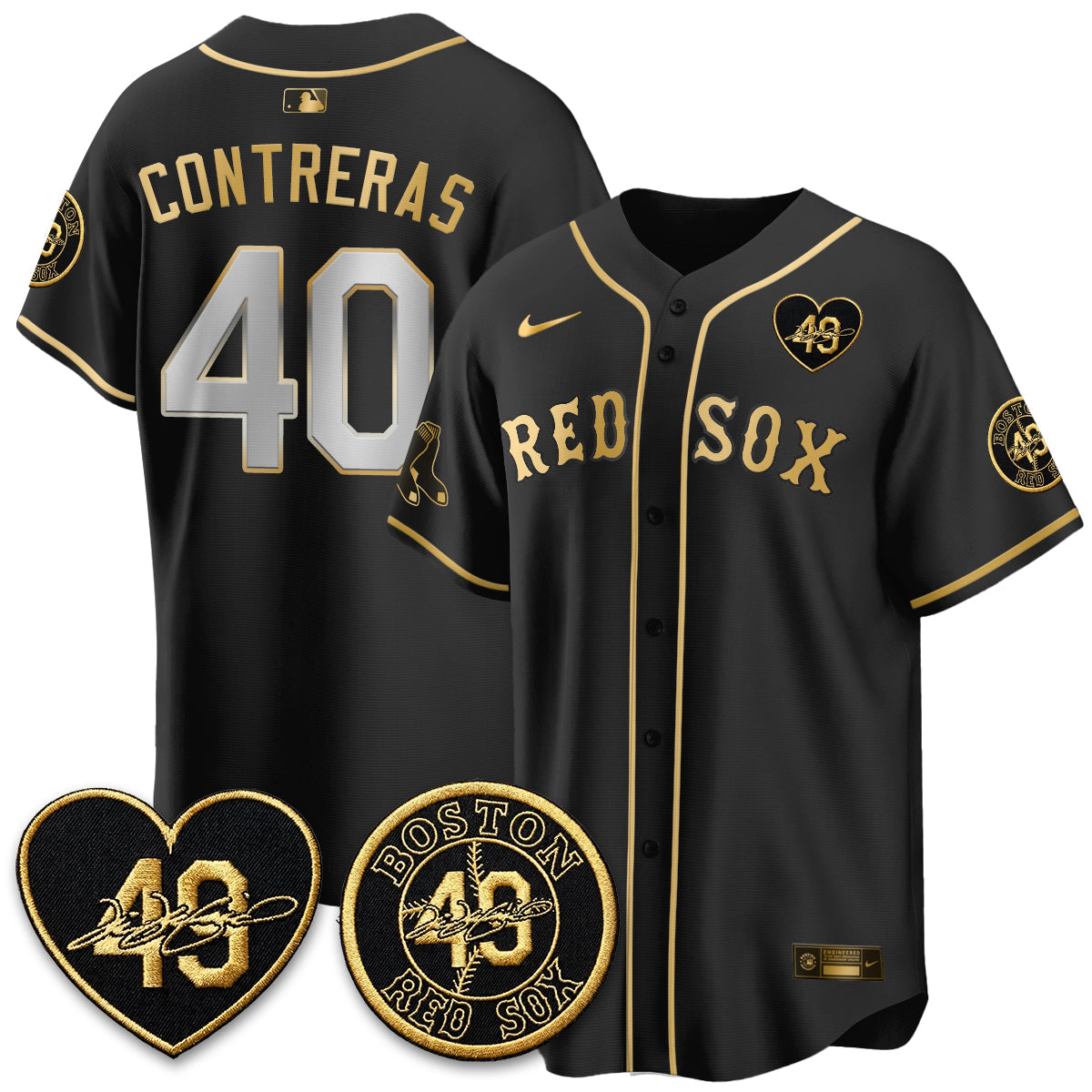BOS Tim Wakefield Memorial Patch Vaper Premier Limited Jersey - Stitched