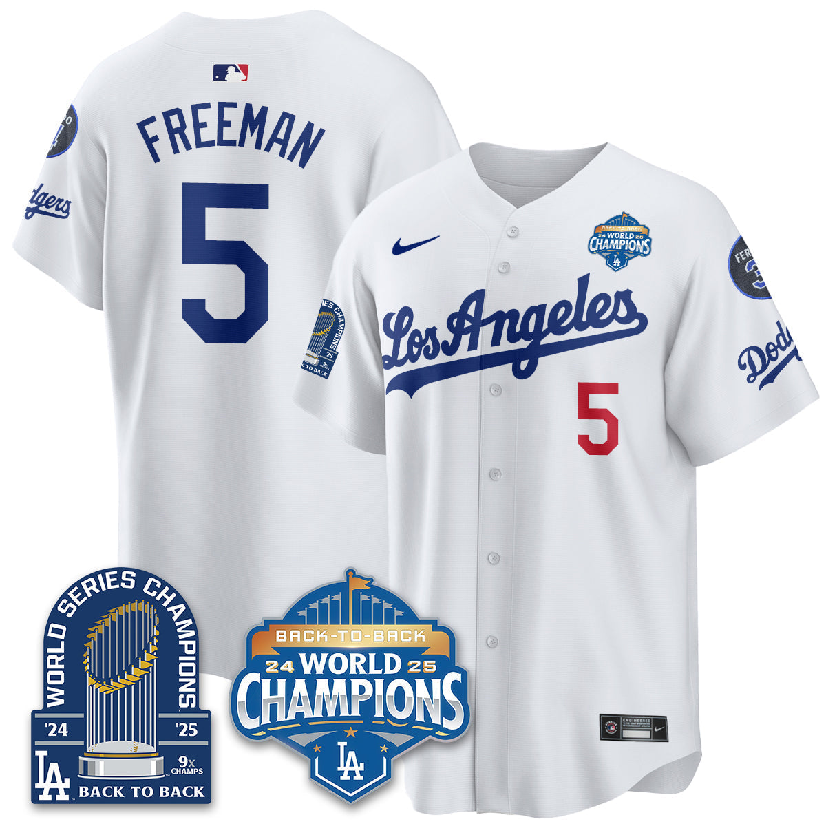 LAD Alternate  Vapor Limited Jersey - 9x Champs - Stitched