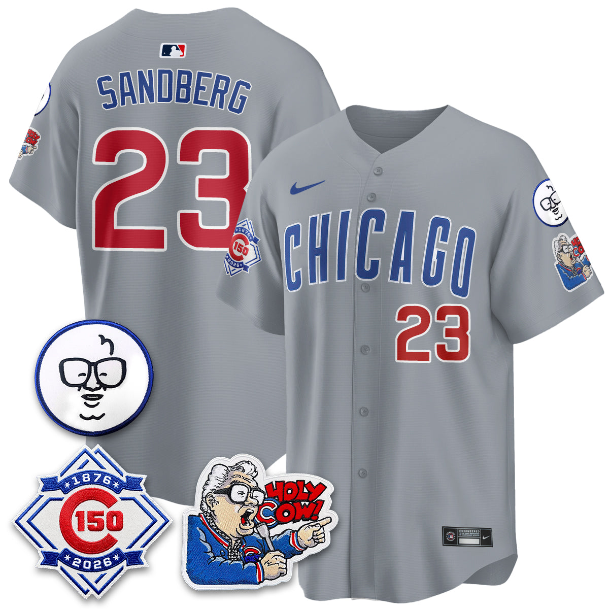 CHC 150th Anniversary Harry Caray Holy Cow Vapor Premier Limited Jersey - All Stitched V2