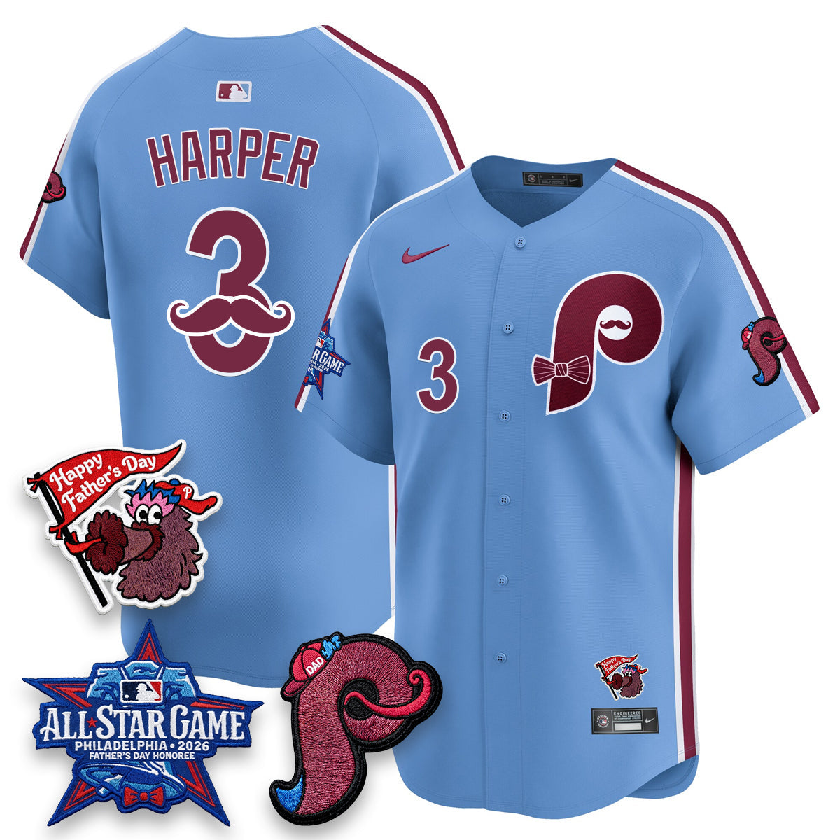 PHI Happy Father's Day Vapor Jersey - Stitched