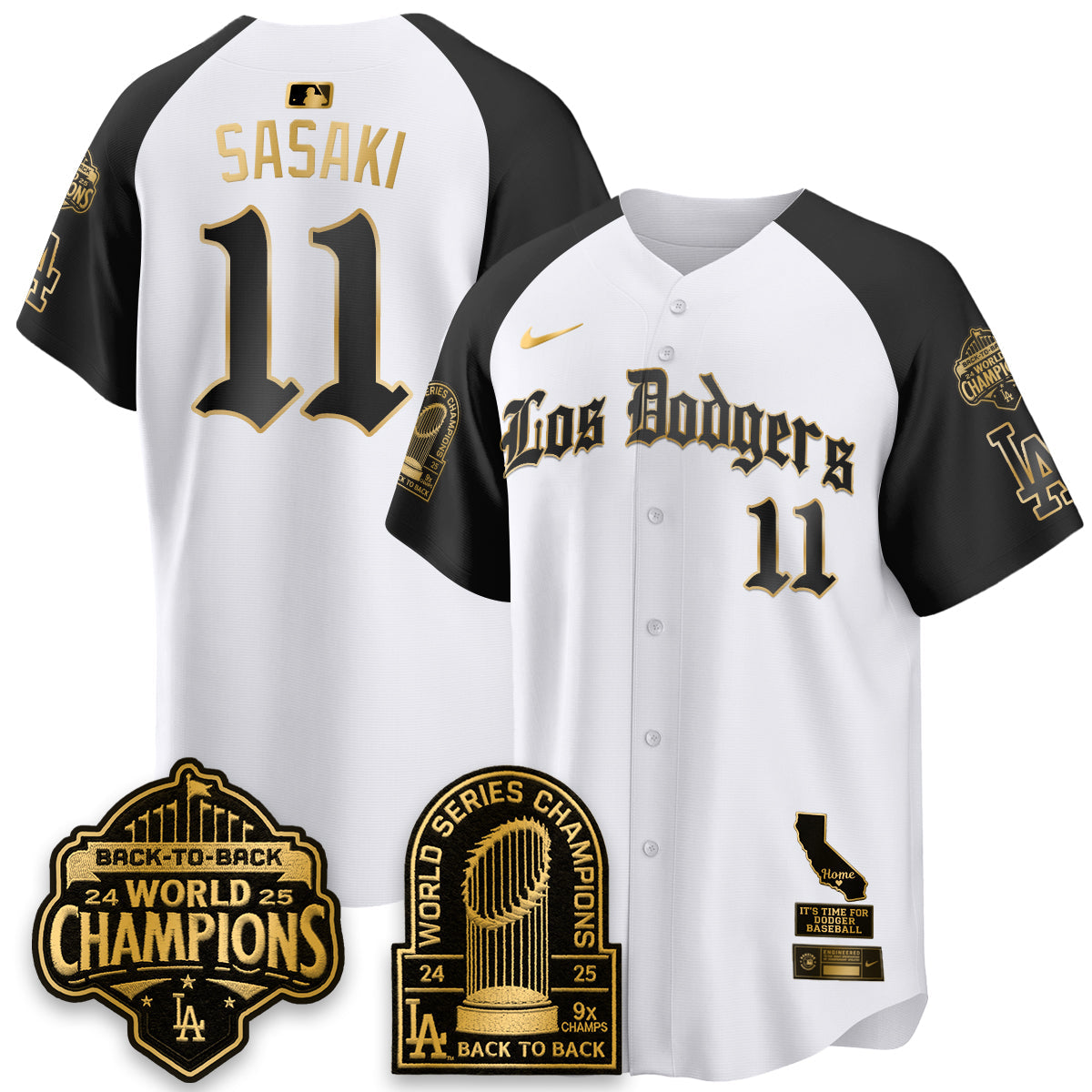 LAD World Series Champions Vapor Premier Limited Gothic Edition Jersey - All Stitched