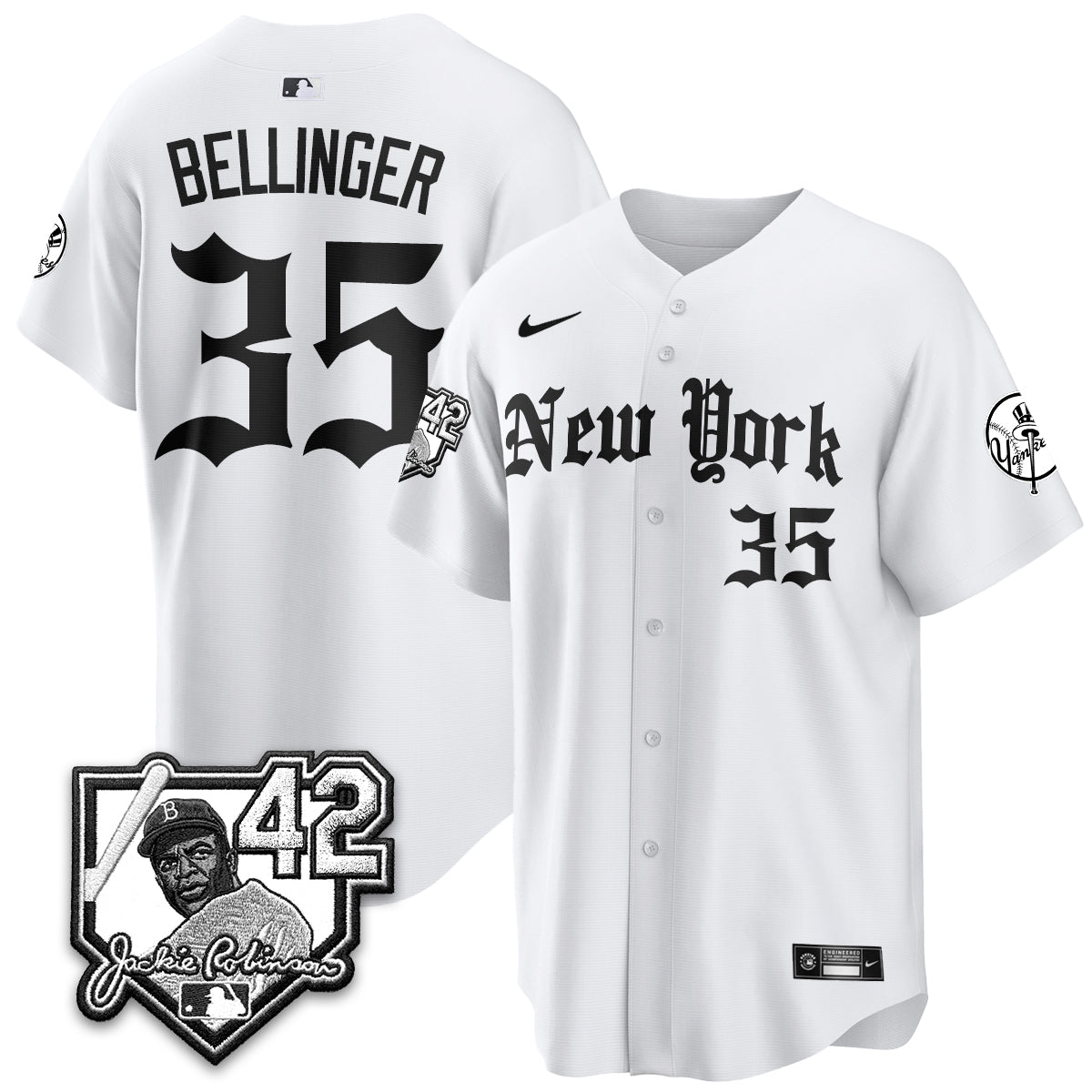 NYY 2026 Jackie Robinson Day Gothic Vapor Limited Jersey - All Stitched
