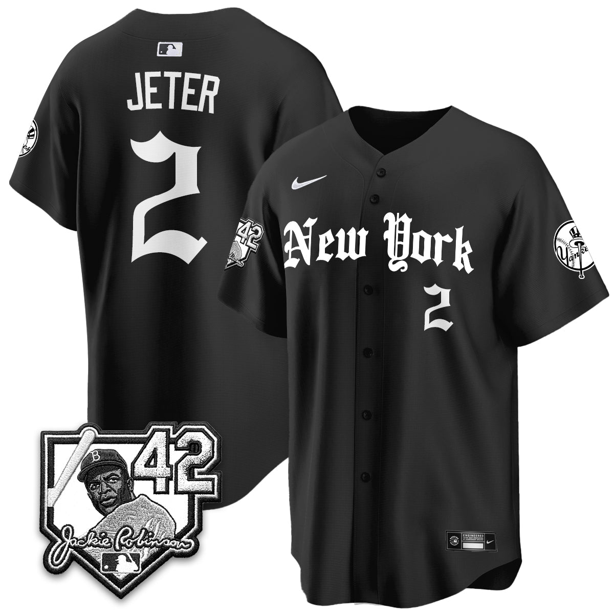 NYY 2026 Jackie Robinson Day Gothic Vapor Limited Jersey - All Stitched