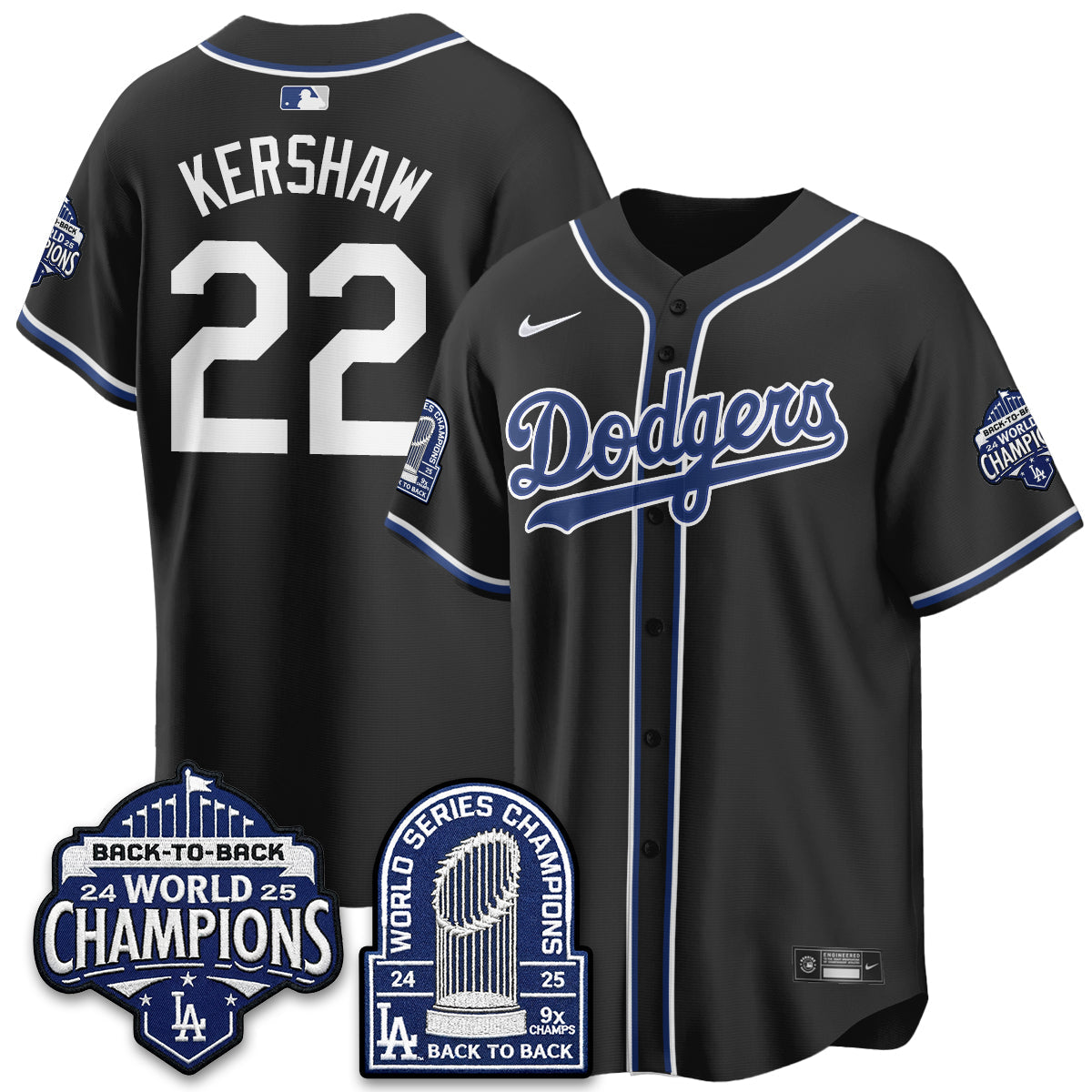 LAD 2026 Black Out Style Vapor Limited Jersey - B2B Champs - All Stitched