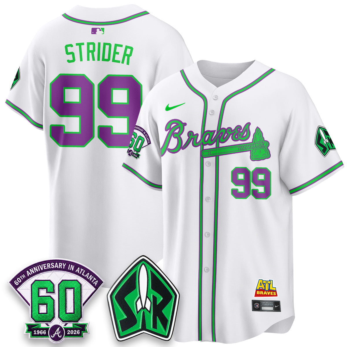 ATL 60th Anniversary Space Ranger Edition Vapor Limited Jersey - Stitched
