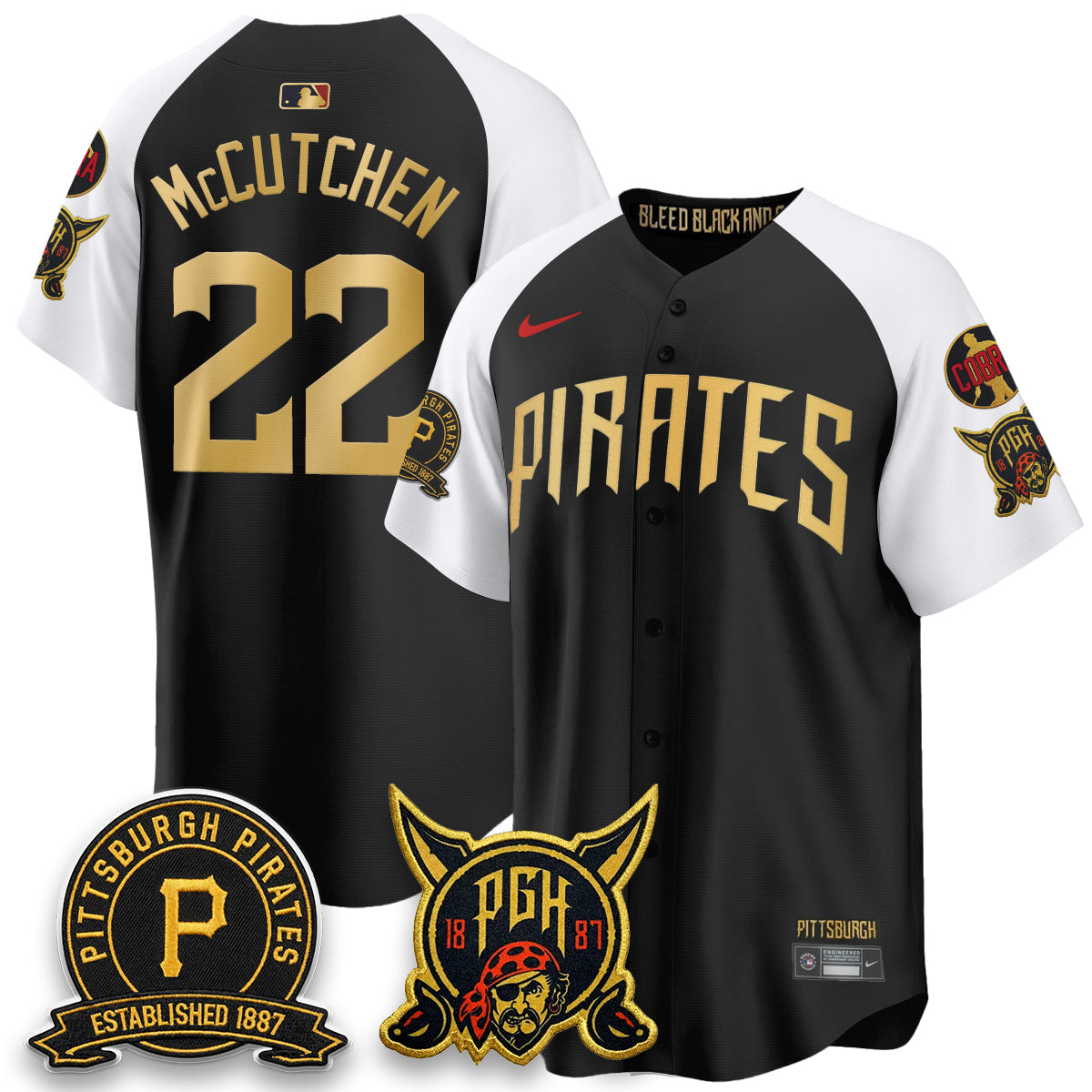 PIT Vapor Limited Jersey - Cobra & Est 1887 Patch - All Stitched