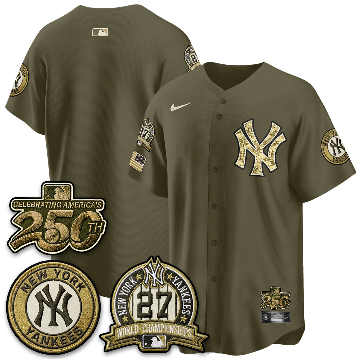 NYY Salute to Service 2026 Vapor Limited Jersey - Stitched