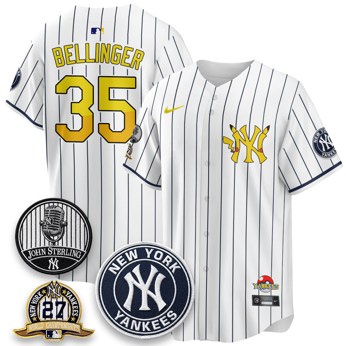 NYY x PKM Cartoon Limited Jersey -  Stitched