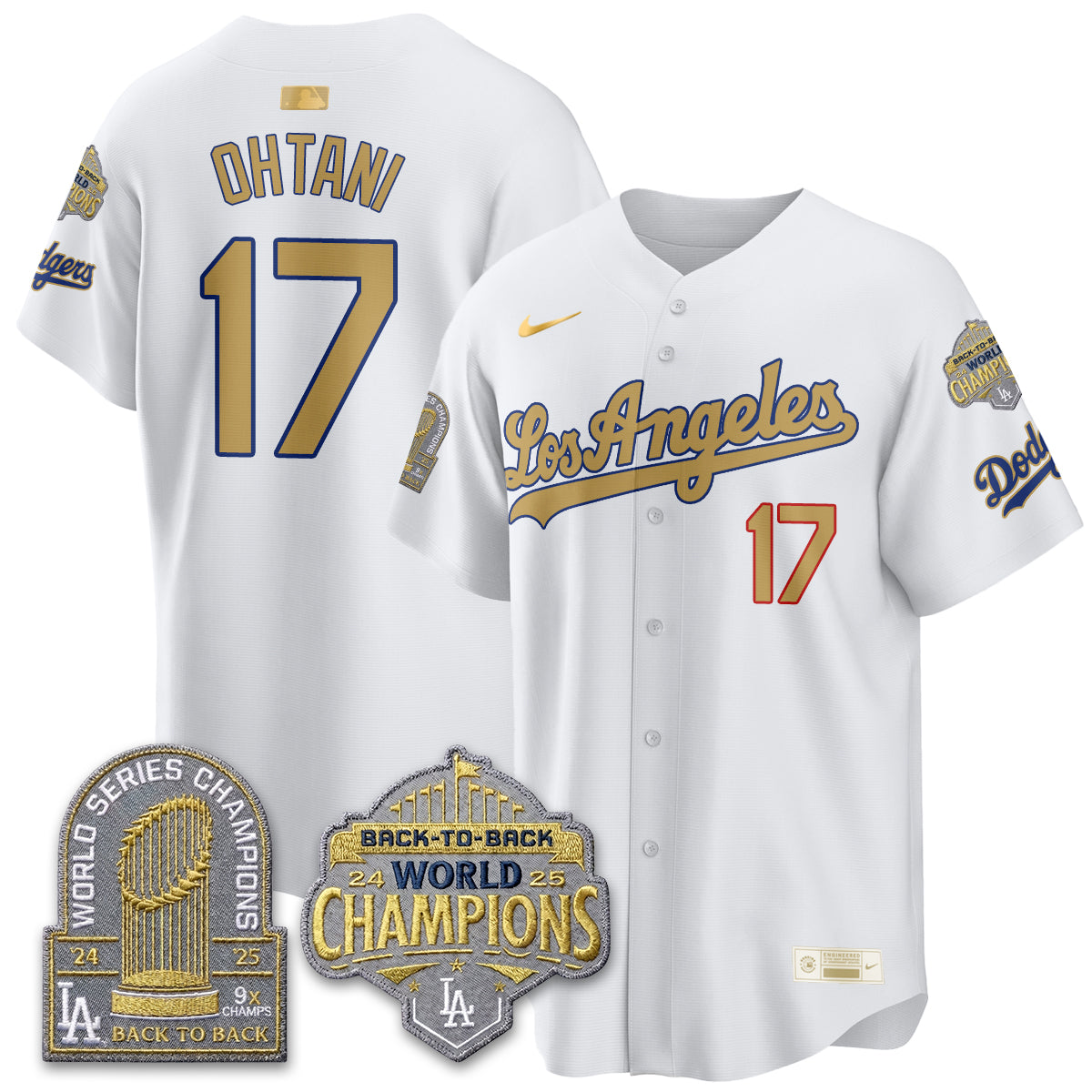 LAD Gold Collection Vapor Limited Jersey - 9x & B2B Champs - Stitched