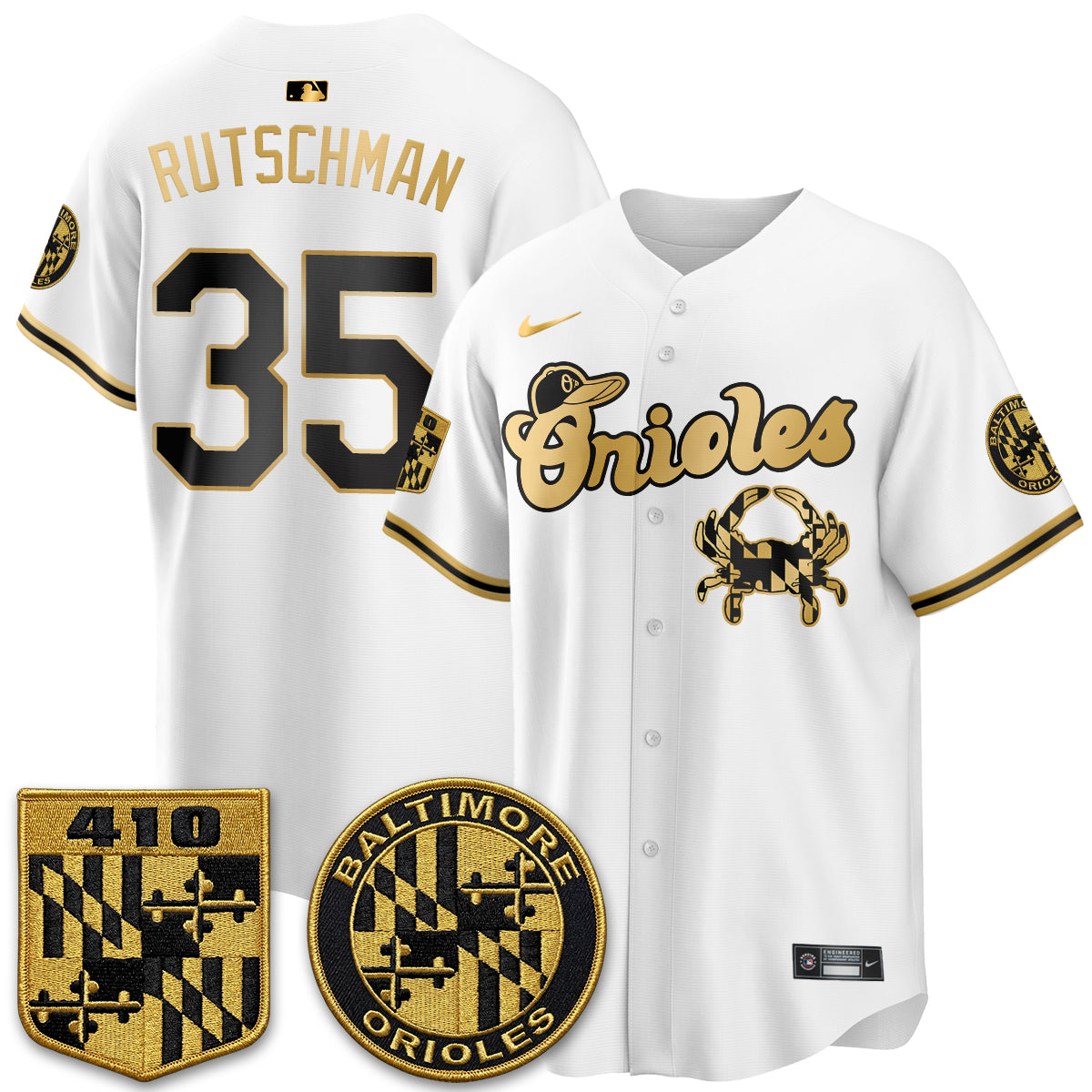 BAL Maryland Flag Vapor Limited Jersey - Stitched