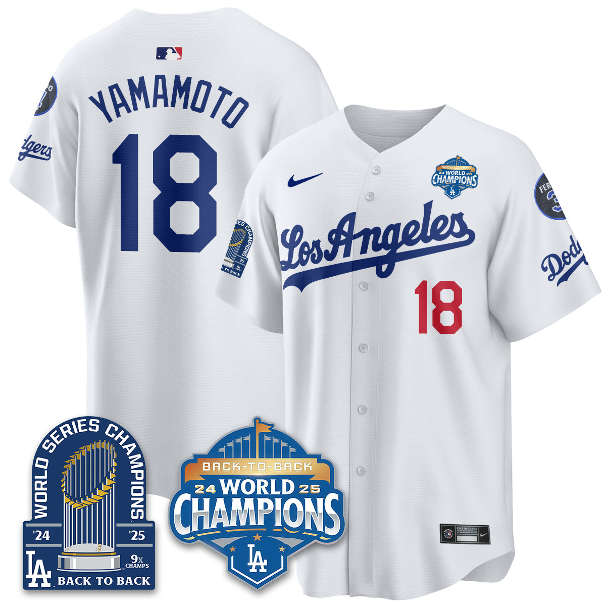 LAD Alternate  Vapor Limited Jersey - 9x Champs - Stitched
