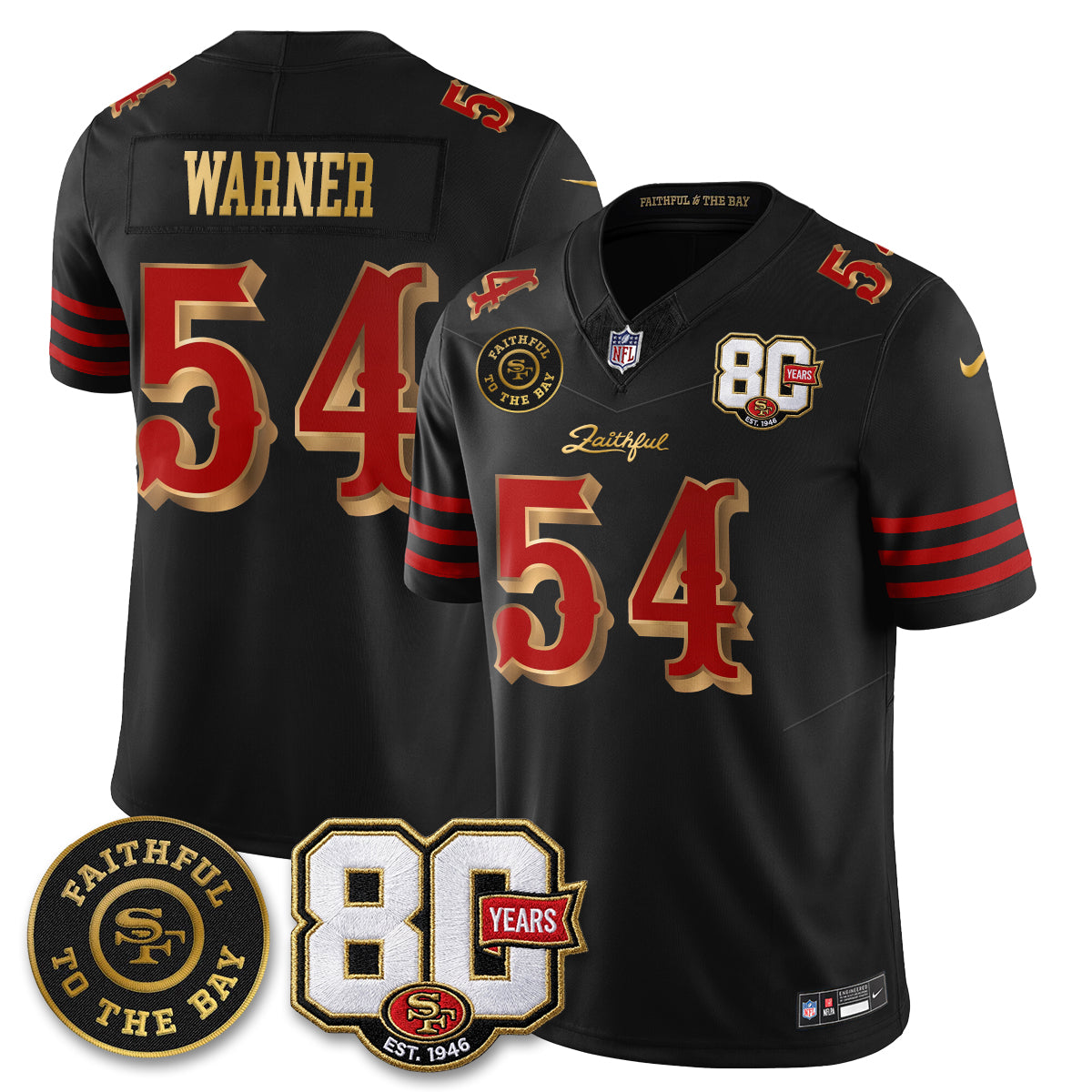 SF “Rivalries” Vapor Limited Jersey - Faithful To The Bay Patch - All Stitched